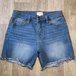 Crown & Ivy Raw Hem Jean Shorts